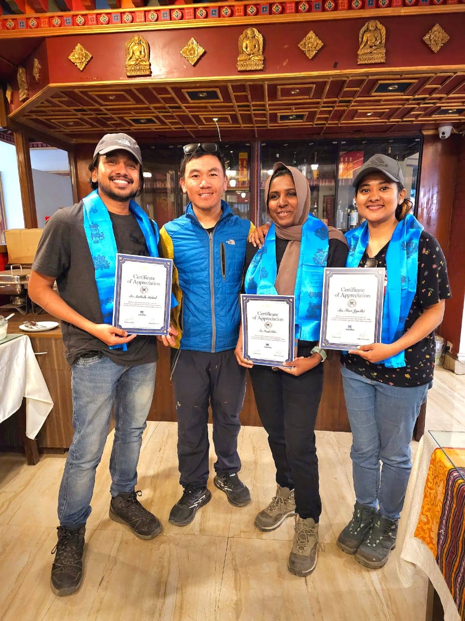 “🏔️ Honoring Achievement: Our Executive Director, Mingma D Sherpa, Presents Certificates of Appreciation to Our Valued Clients 🏅