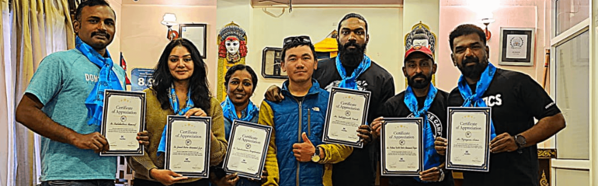 “🏔️ Honoring Achievement: Our Executive Director, Mingma D Sherpa, Presents Certificates of Appreciation to Our Valued Clients 🏅